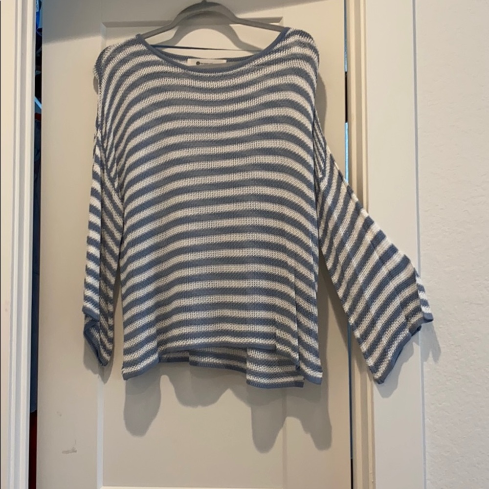 Blue and white stripped sweater